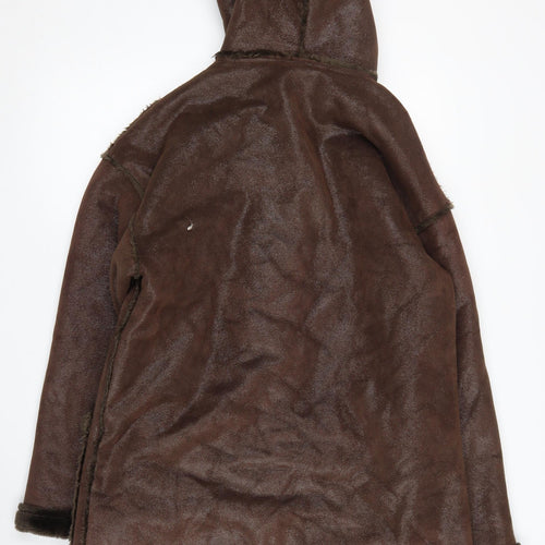 Loft Fashion Women's Brown Hooded Trench Coat Size 6