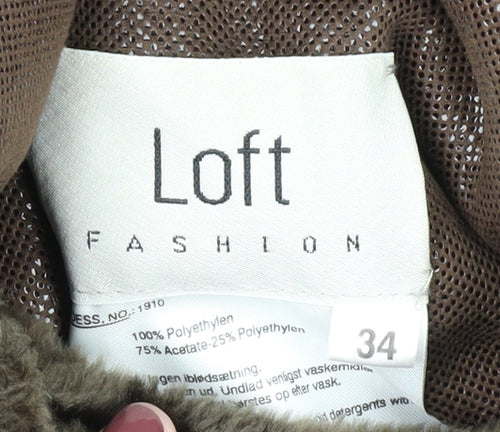 Loft Fashion Women's Brown Hooded Trench Coat Size 6