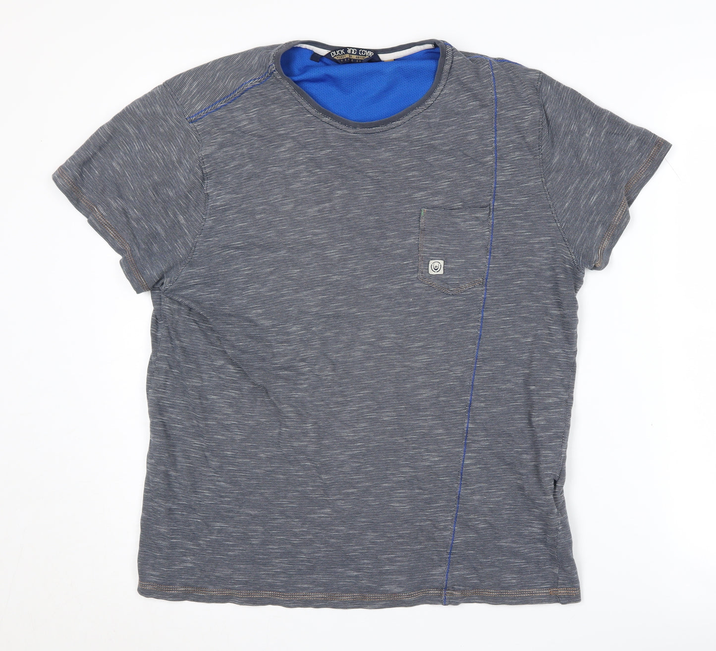 Duck and Cover Men's Grey XL Crew Neck T-Shirt