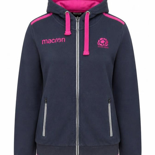 Macron Unisex Blue XL Full Zip Hoodie with Logo Accents