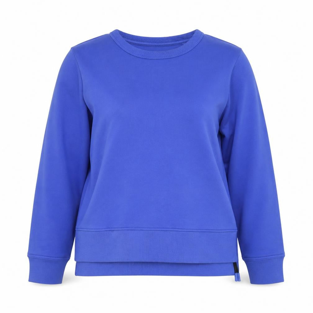 Front view of Fiorl Women's Blue Pullover Sweatshirt Medium - Casual Knitwear