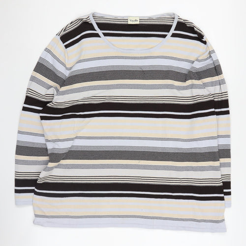 Viyella Women's Multicolour XL Stripe Knit Pullover