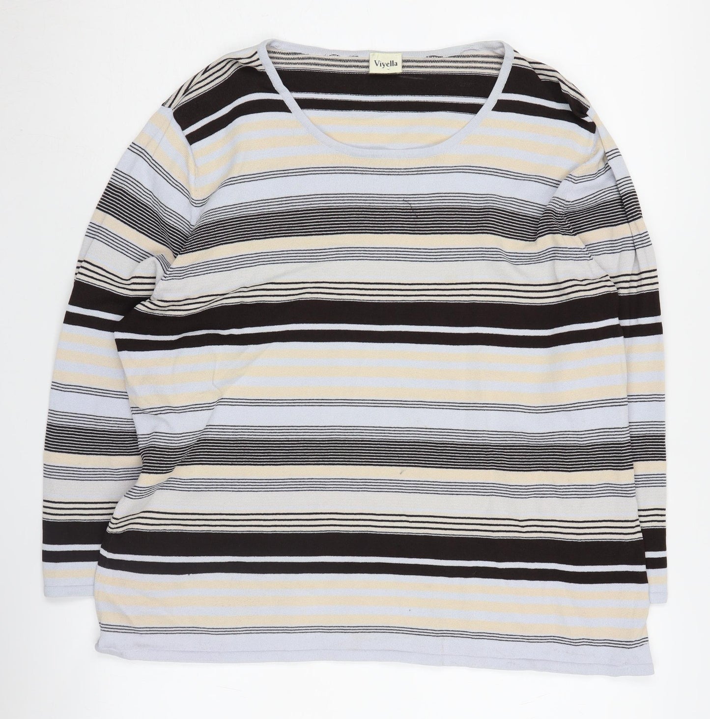 Viyella Women's Multicolour XL Stripe Knit Pullover