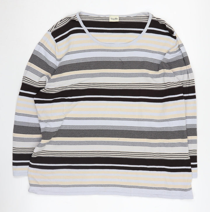 Viyella Women's Multicolour XL Stripe Knit Pullover