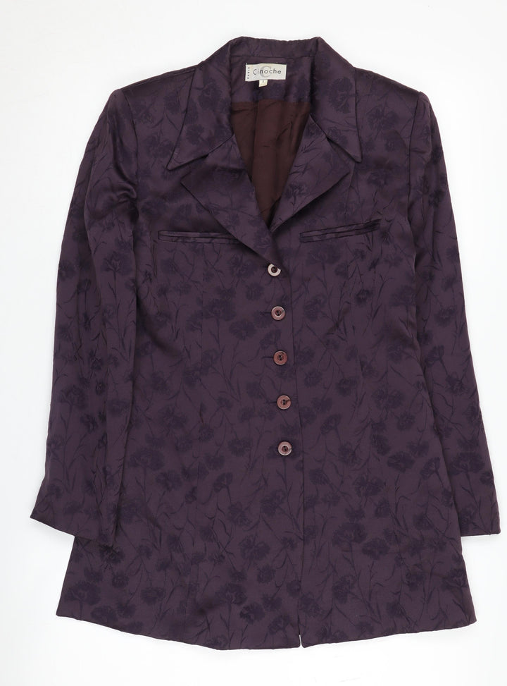Cinoche Women's Purple Floral Blazer, Size 6