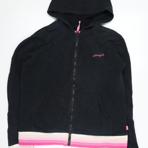 Pineapple Girls Black Hoodie, 15-16 Years, Full Zip