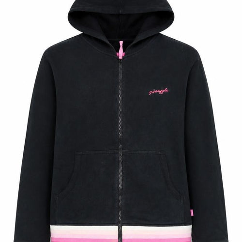 Pineapple Girls Black Hoodie, 15-16 Years, Full Zip