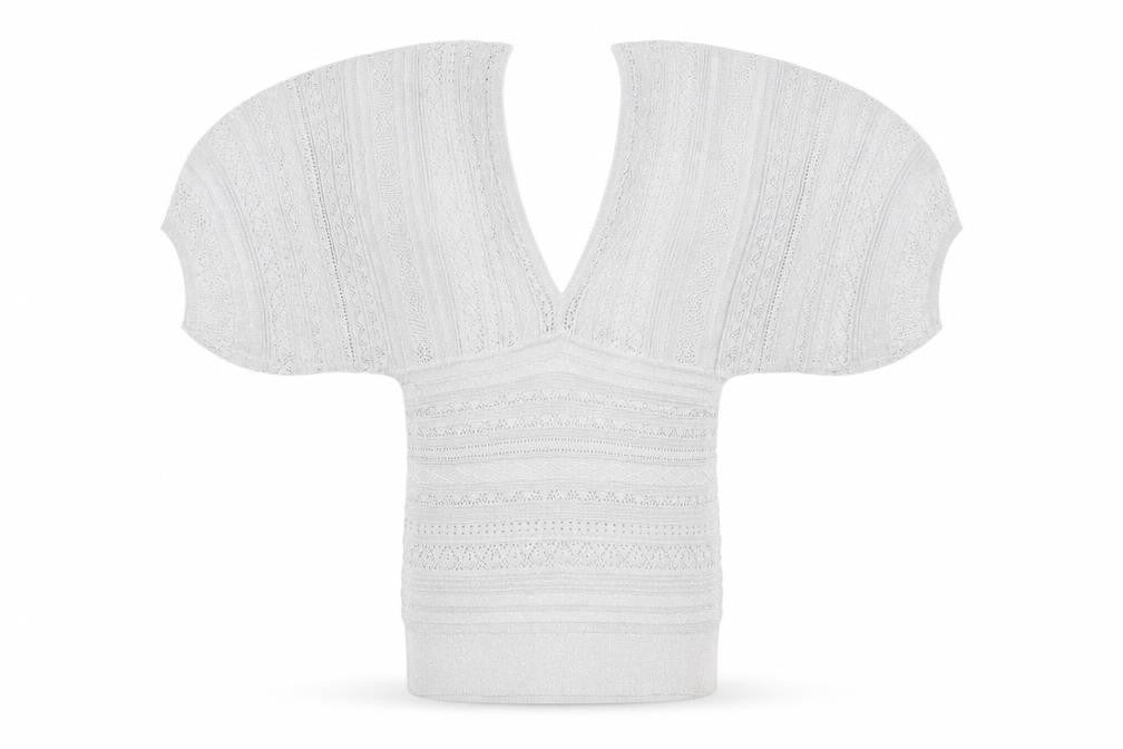 Front view of River Island Silver Cape Jumper V-Neck Women's, size 6