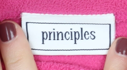 Principles Women's Pink Fleece Pullover Sweatshirt Size 14