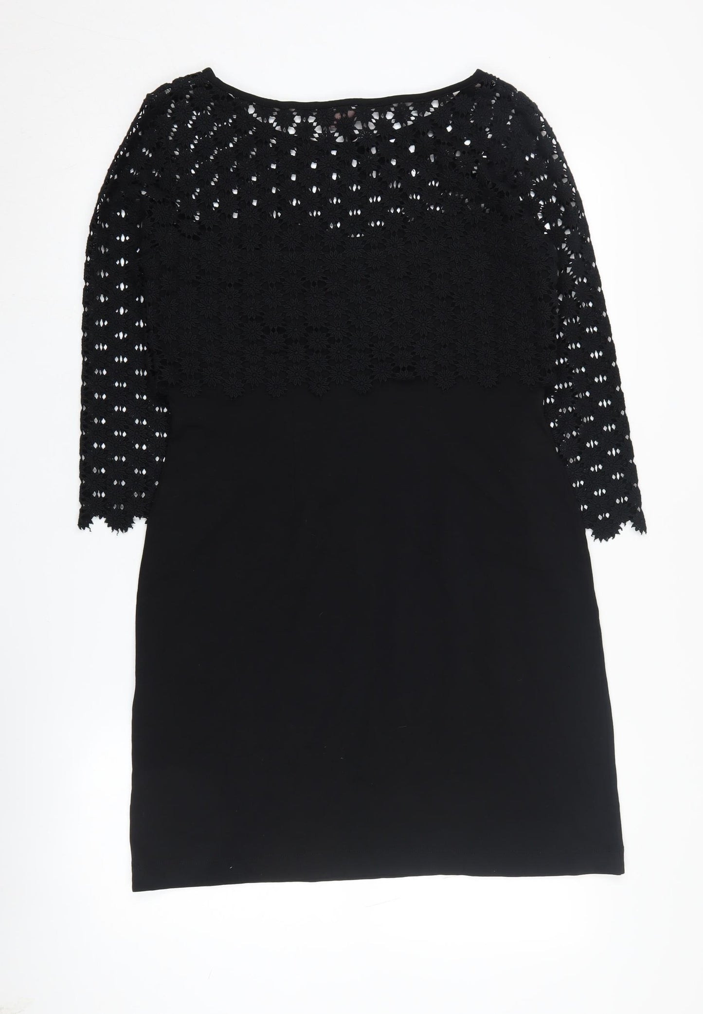 Great Plains Women's Medium Black Crochet Dress