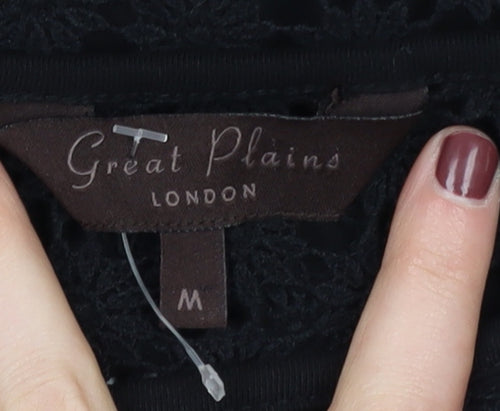 Great Plains Women's Medium Black Crochet Dress