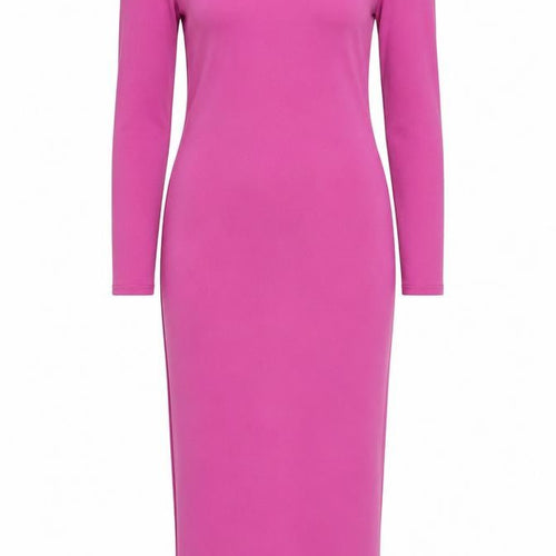 Boohoo Women's Pink Bodycon Midi Dress, Size 10