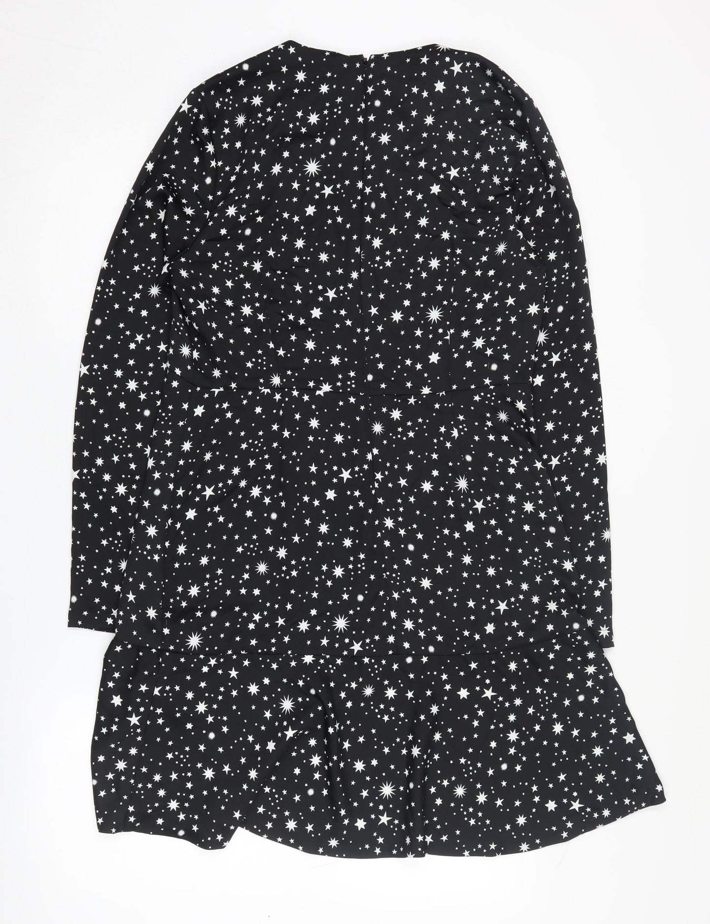 Warehouse Women's Black Star Long Sleeve Dress Size 12