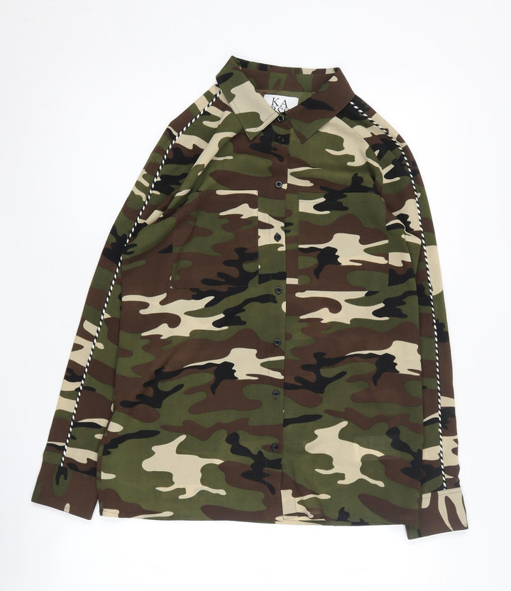 Zoe Karssen Women's XS Camouflage Button-Up Shirt