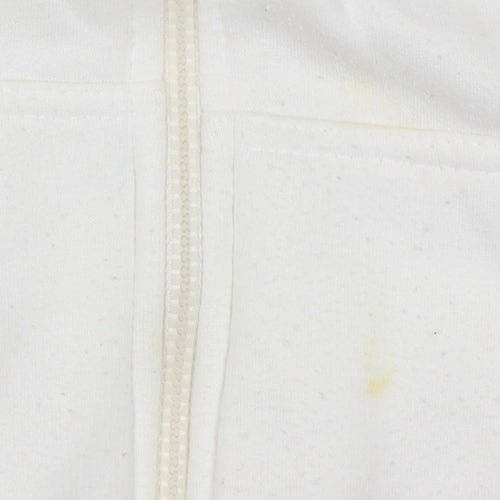 Fire Bird Women's Ivory Hoodie M Full Zip Hooded Casual
