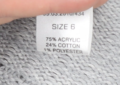 Jane Norman Women's Grey Cardigan Size 6 Knit