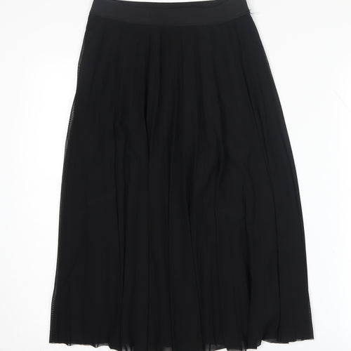 Bershka Women's Black Pleated Midi Skirt Size S
