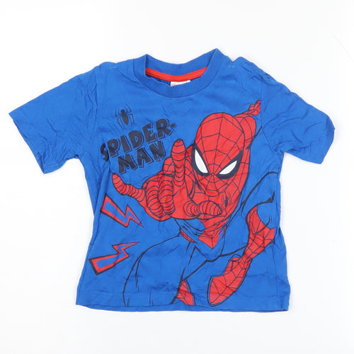 Marvel Spider-Man Boys Blue Graphic T-Shirt 3-4 Years