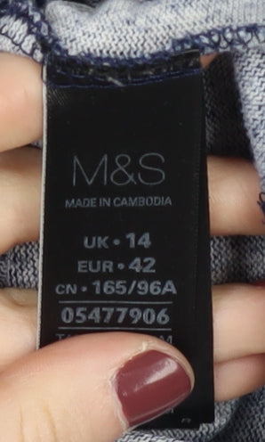 Marks and Spencer Women's Blue Pullover Jumper Size 14