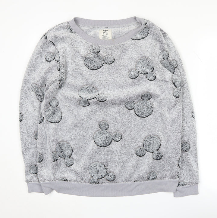 Disney Women’s Grey Fleece Pyjama Top M