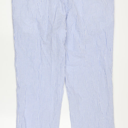 Peter Christian Unisex Blue Striped Chino Trousers, 38 in