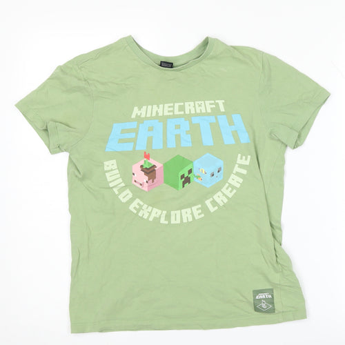 Mojang Boys Green Minecraft T-Shirt 11-12 Years