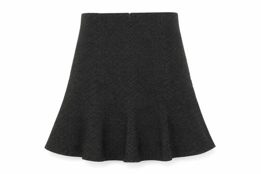 Front view of Marks & Spencer Women's Black Polka Dot Skirt, size 10