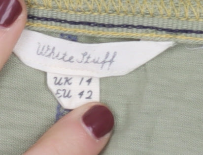 White Stuff Green Women's Sleeveless T-Shirt Size 14
