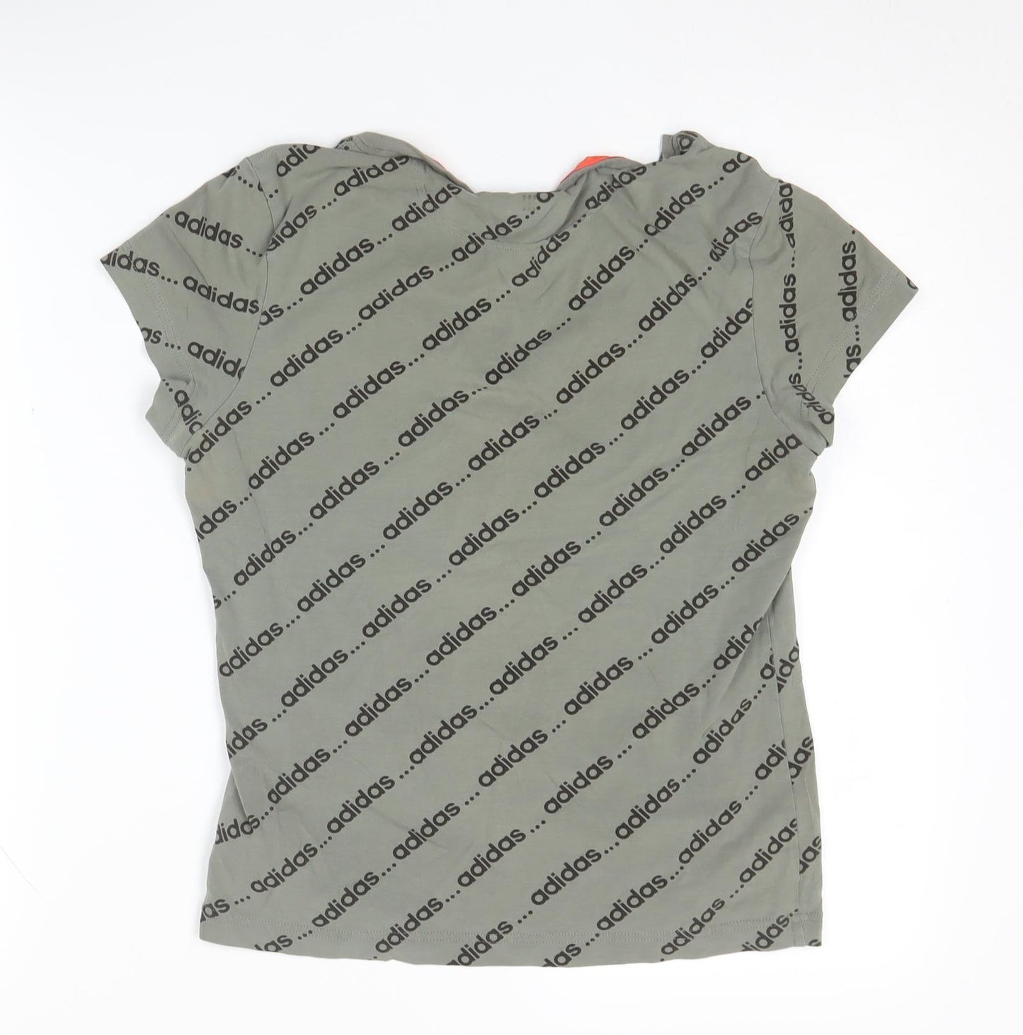 Adidas Women's Green V-Neck T-Shirt L