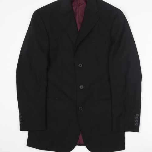 Greenwoods Men's Black Classic Blazer, Size 36