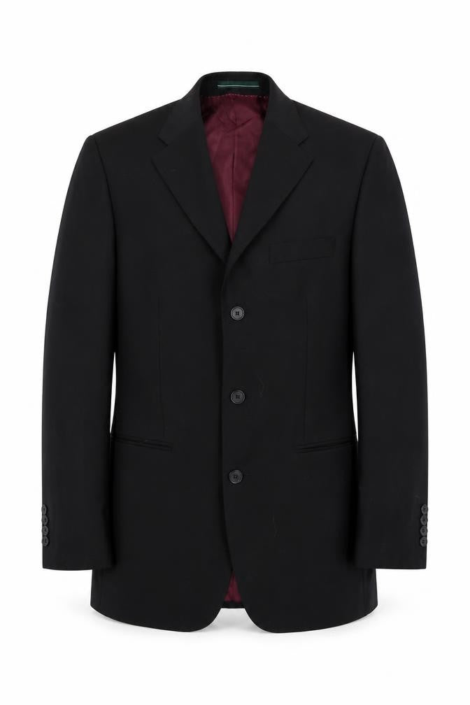 Front view of Greenwoods Men's Black Classic Blazer, size 36
