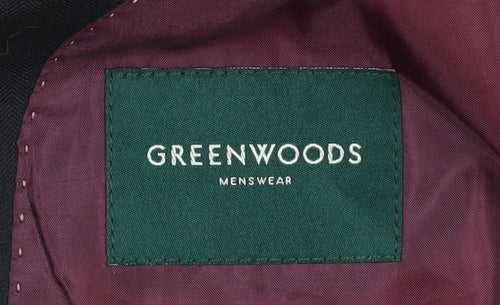 Greenwoods Men's Black Classic Blazer, Size 36