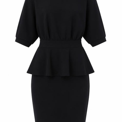 Boohoo Women's Black High Neck Sheath Dress, Size 8