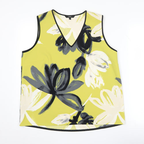 Next Women's Multicoloured Floral Tank Top UK 16