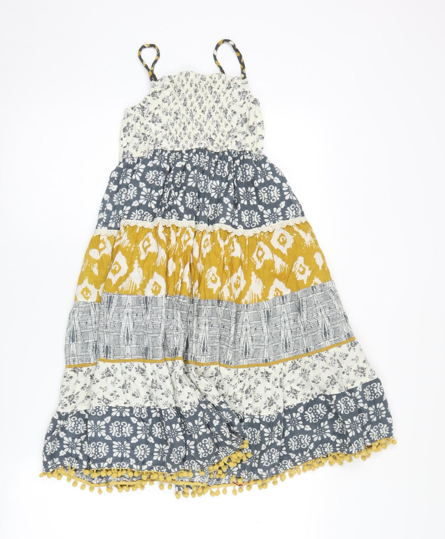 Domino Girls Multicoloured Floral A-Line Midi Dress Age 9-10