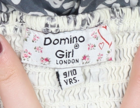 Domino Girls Multicoloured Floral A-Line Midi Dress Age 9-10