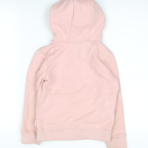 SoulCal & Co Girls Pink Hoodie, 7-8 Years, Full Zip, Cotton Blend