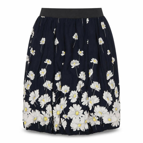 Scarlett & Jo Women's Plus Blue Floral Pleated Skirt