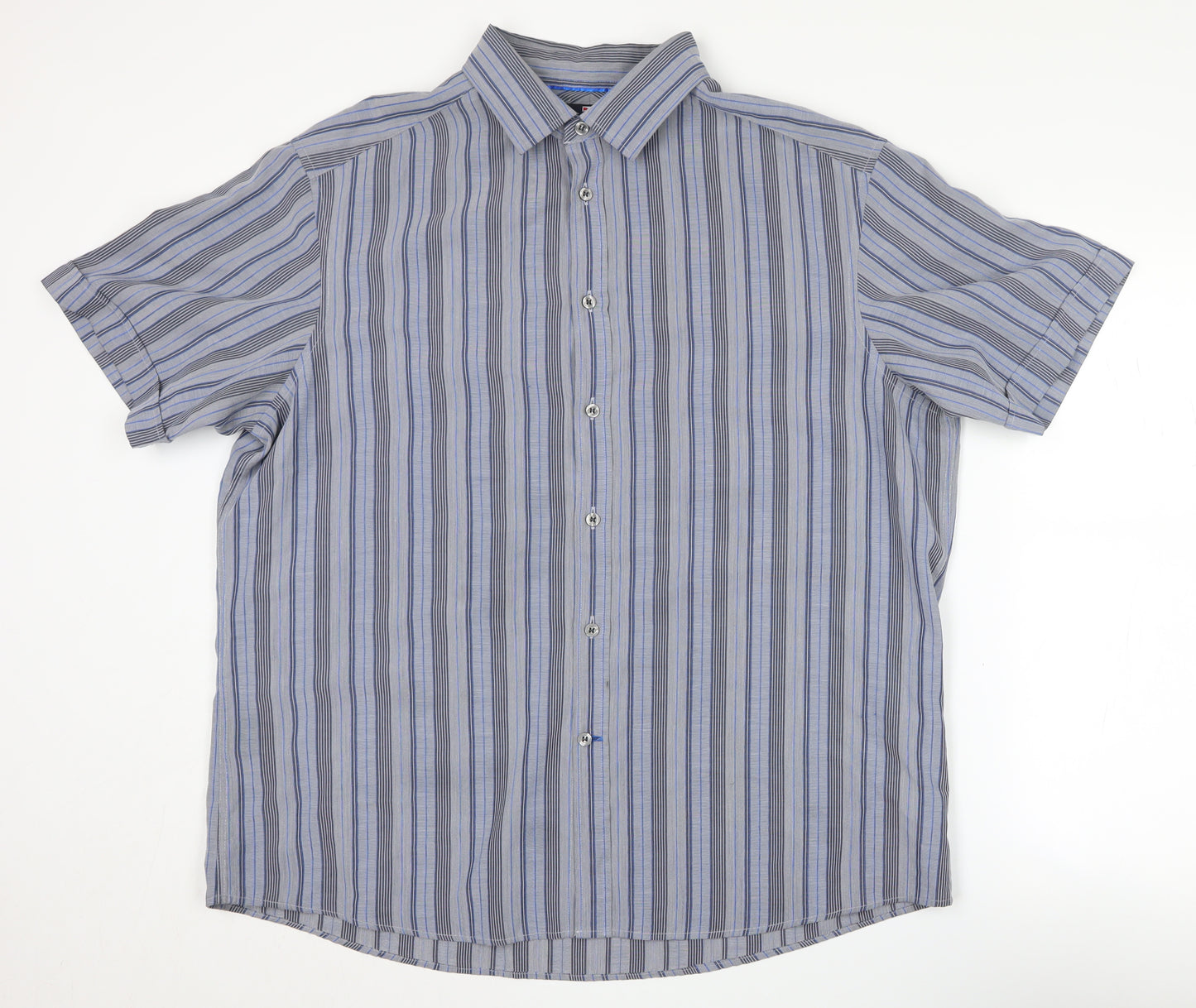 Marks and Spencer Blue XL Men's Striped Shirt