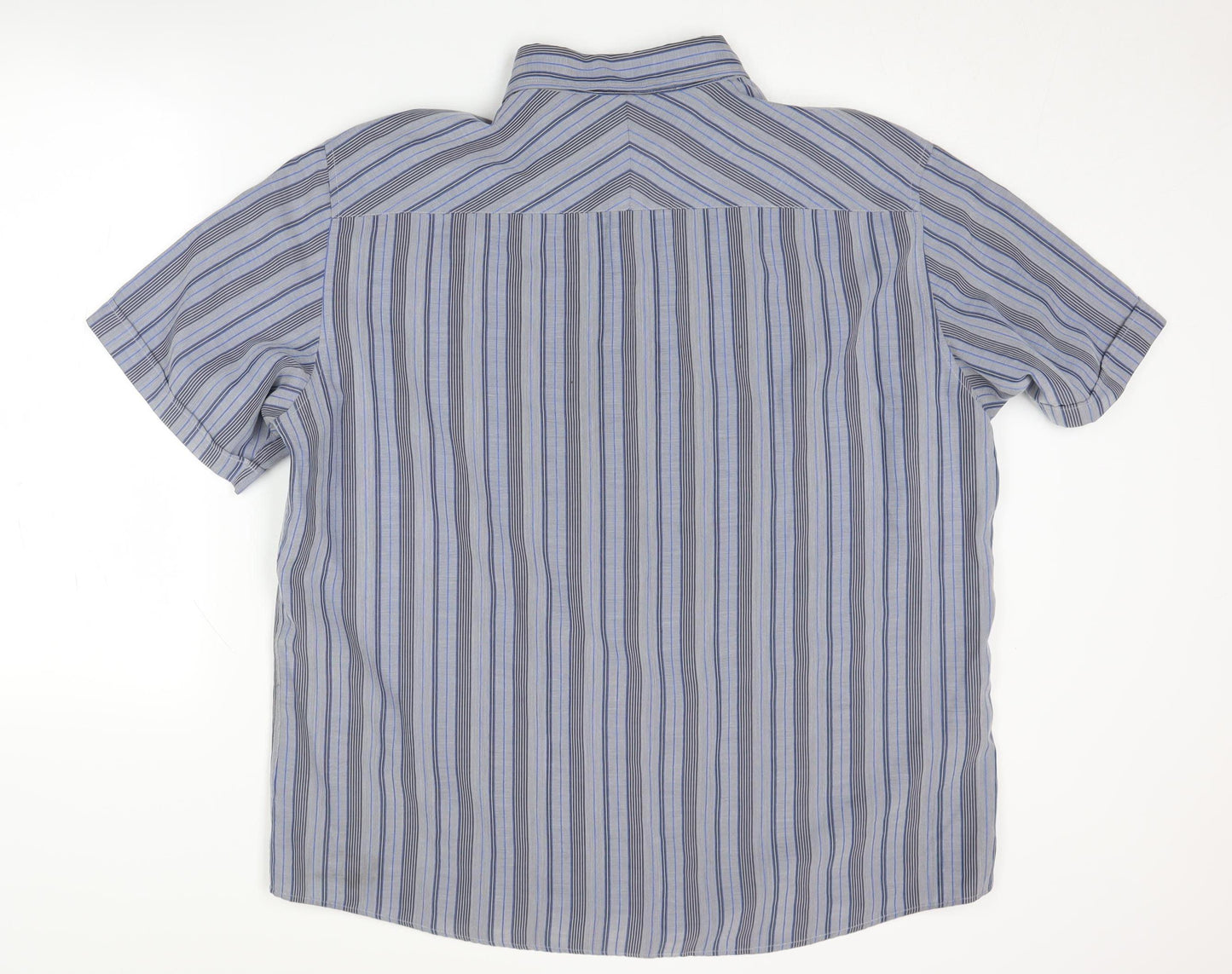 Marks and Spencer Blue XL Men's Striped Shirt