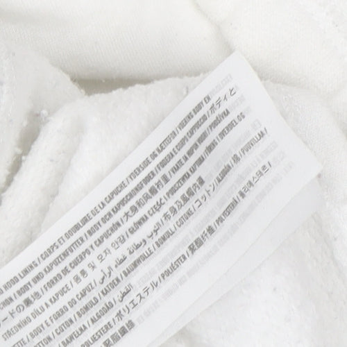 Hollister Women's White Full Zip Hoodie, Size S