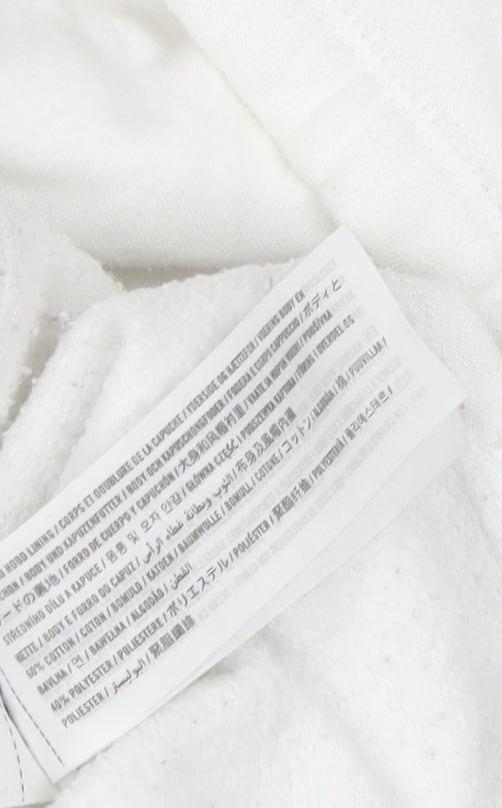 Hollister Women's White Full Zip Hoodie, Size S