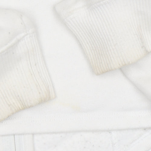 Hollister Women's White Full Zip Hoodie, Size S