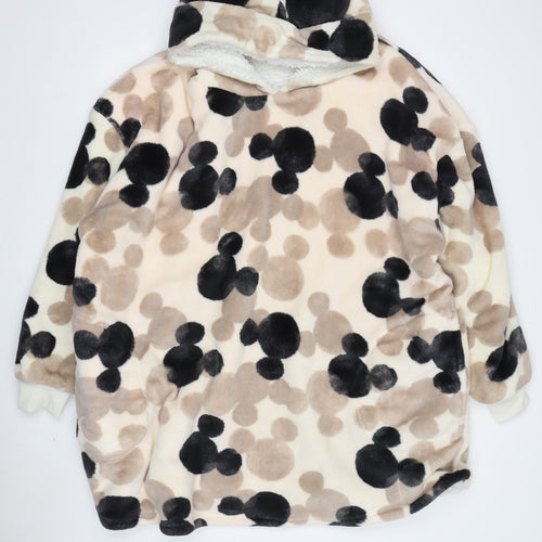 Disney Women's Beige Mickey Mouse Fleece Robe M/L