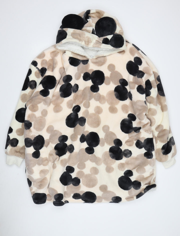 Disney Women's Beige Mickey Mouse Fleece Robe M/L