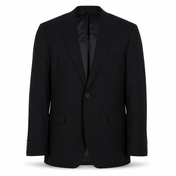 Studio Italia Men's Black Wool Blazer, Size 38L, Formal