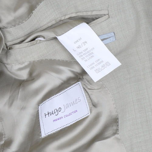 Hugo James Men's Beige Classic Blazer Size 40L