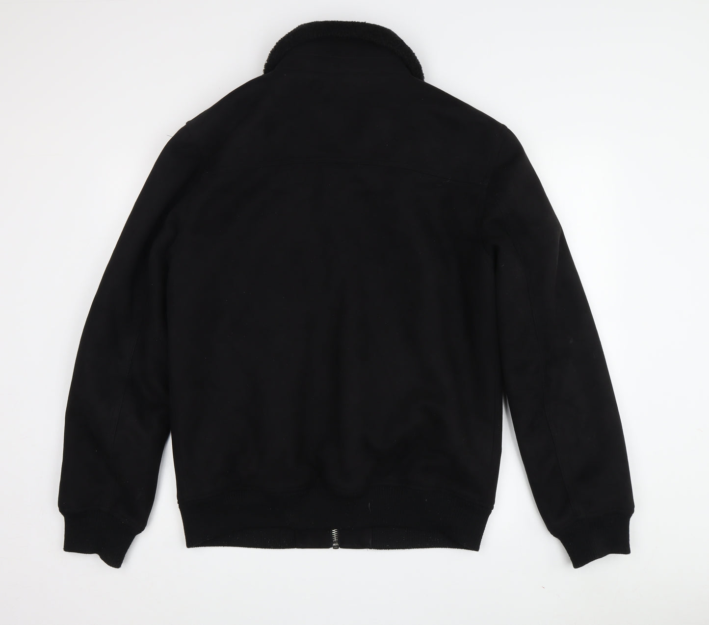 River Island Men's Black Bomber Jacket, Size M, Casual