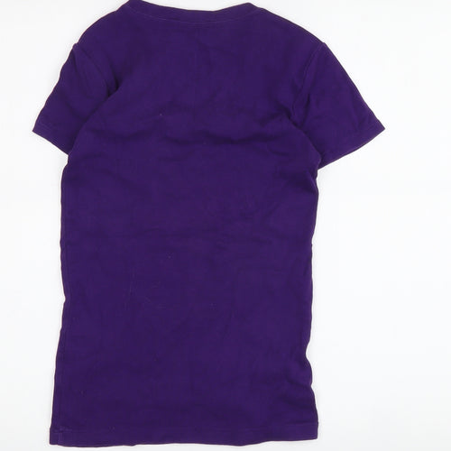 Ralph Lauren Women's Purple V-Neck T-Shirt - Size S