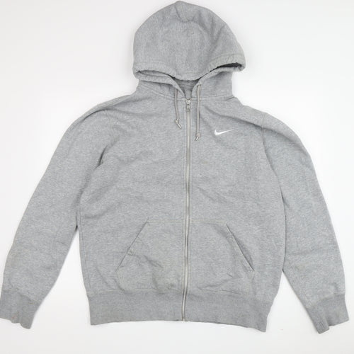 Nike Men's Grey Full Zip Hoodie, Size L